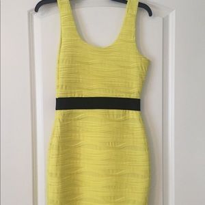Charlotte Russe yellow body con dress